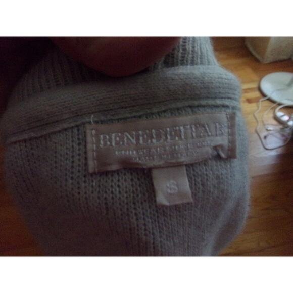 Benedetta B‎ wool/cashmere & other blend gray hooded sweater S  Luxury - Picture 4 of 4